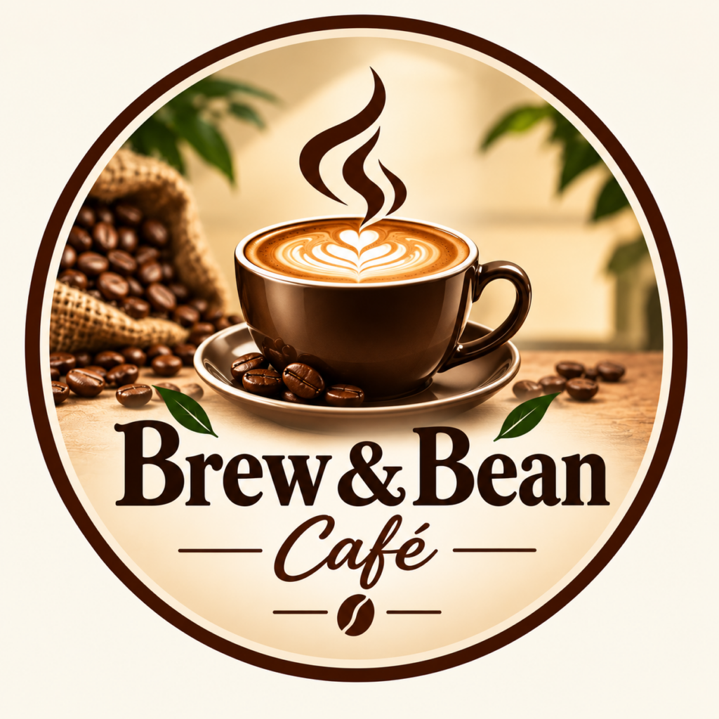 brew & bean café logo