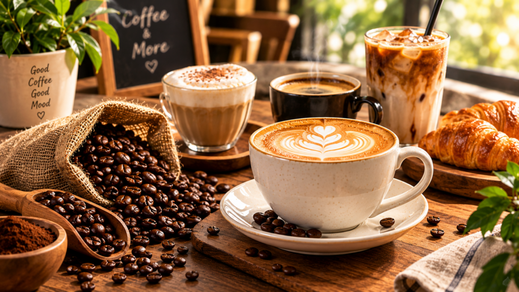 cozy coffeehouse still life